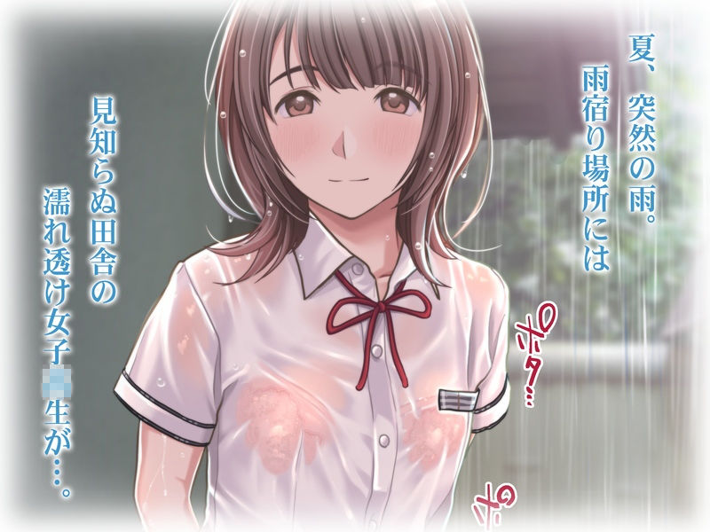 雨宿りの誘惑〜田舎の濡れ透けJKとヤりまくったリーマンの夏〜［同人誌＆音声付ノベルゲーム同梱 EXTRA Ver，］ 画像1