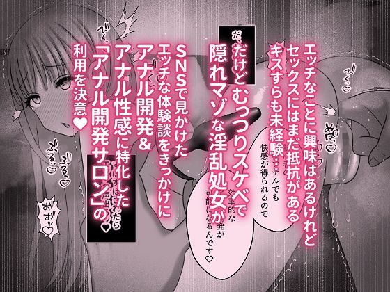 むっつりスケベで隠れマゾな淫乱処女がアナル開発サロンにドハマリする話 画像1