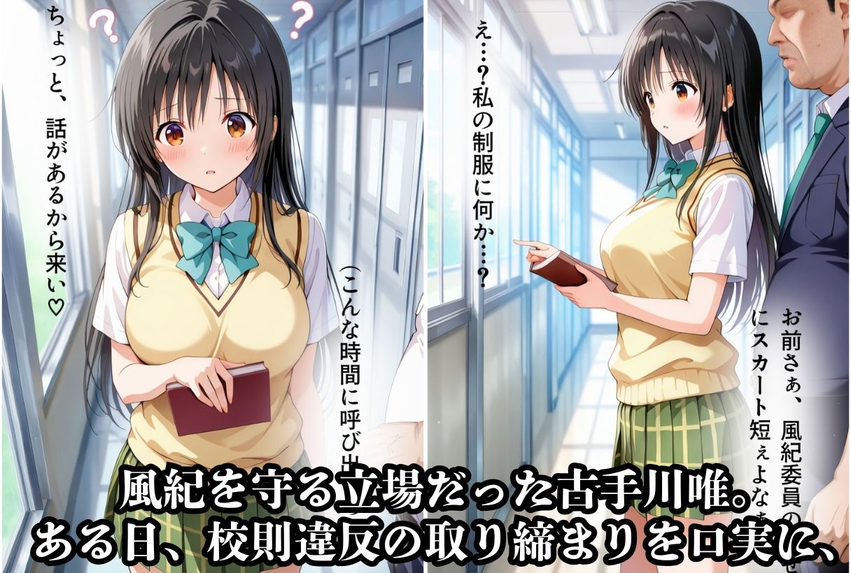 古手川唯  風紀委員失格 〜孕まされた密室服従指導〜 画像1